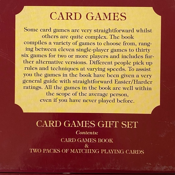 Card Games Gift Set by NAC Bathe 2 Decks Playing Cards & Card Game Book - Picture 7 of 8